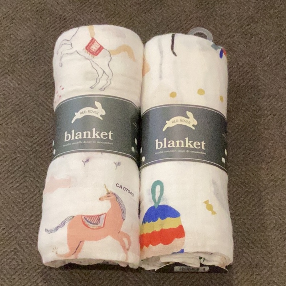 Baby Swaddle Blankets 100% Muslin Cotton Little Unicorn & Party Time - Picture 1 of 4